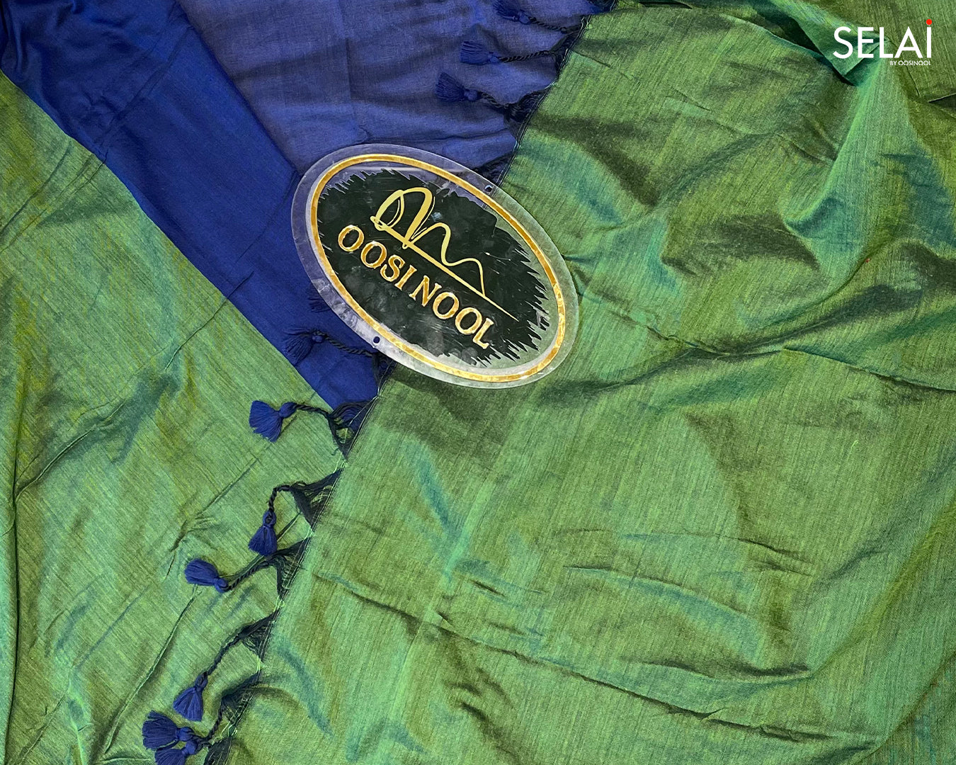 Mulmul Cotton Saree (Blue)