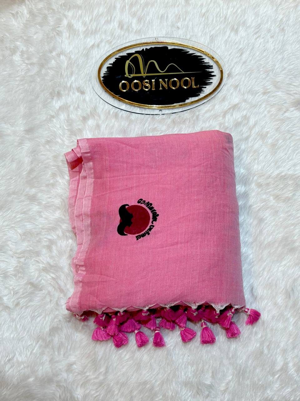 Nerkonda Paarvai Khadi Cotton Saree (Pink)