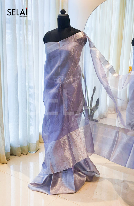 Tissue Saree (Lilac)