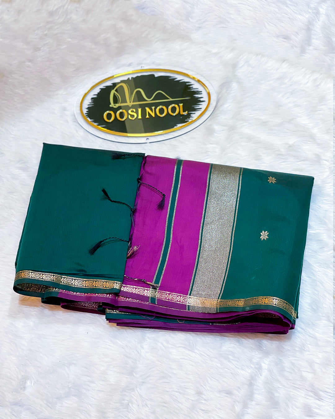 Mangalagiri Cotton Saree (Pink with green)