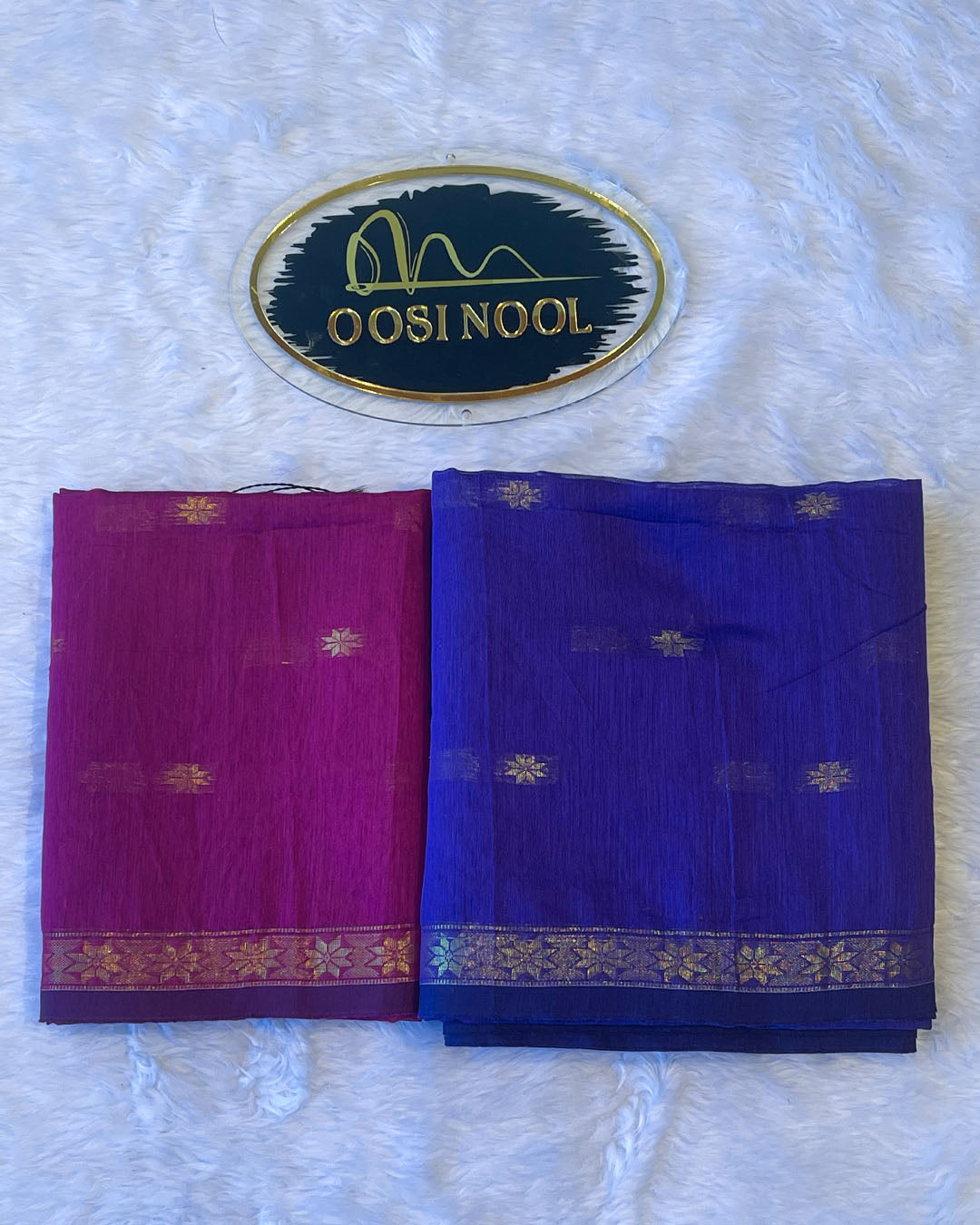 Mangalagiri Cotton Saree (Purple with Rani Pink)