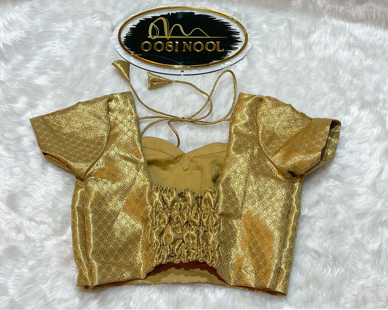 Gold Banarasi Blouse (Princess Cut)
