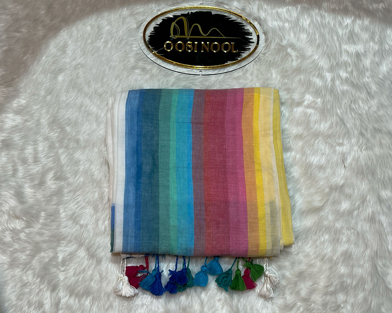 Madras Checks Mulmul Cotton Saree (White)