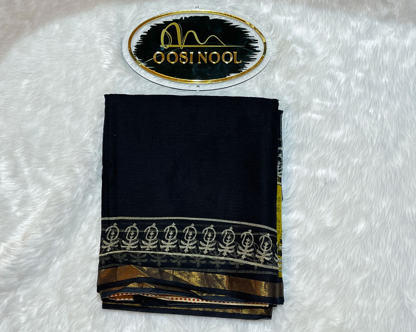 Kota Cotton Saree (Black)