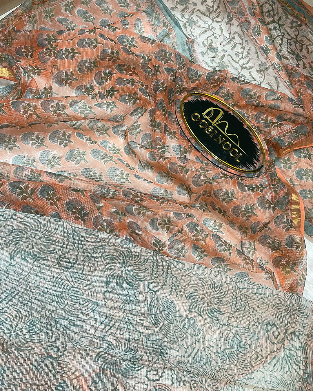 Kota Cotton Saree (Peach)
