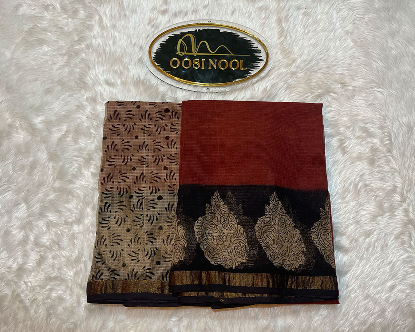 Kota Cotton Saree (Maroon)
