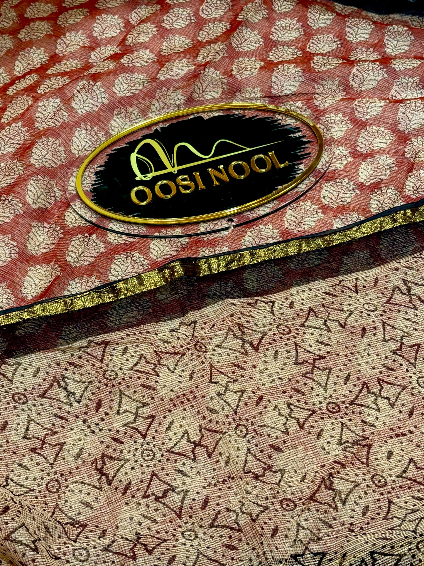 Maroon with Black Border Kota Cotton Saree