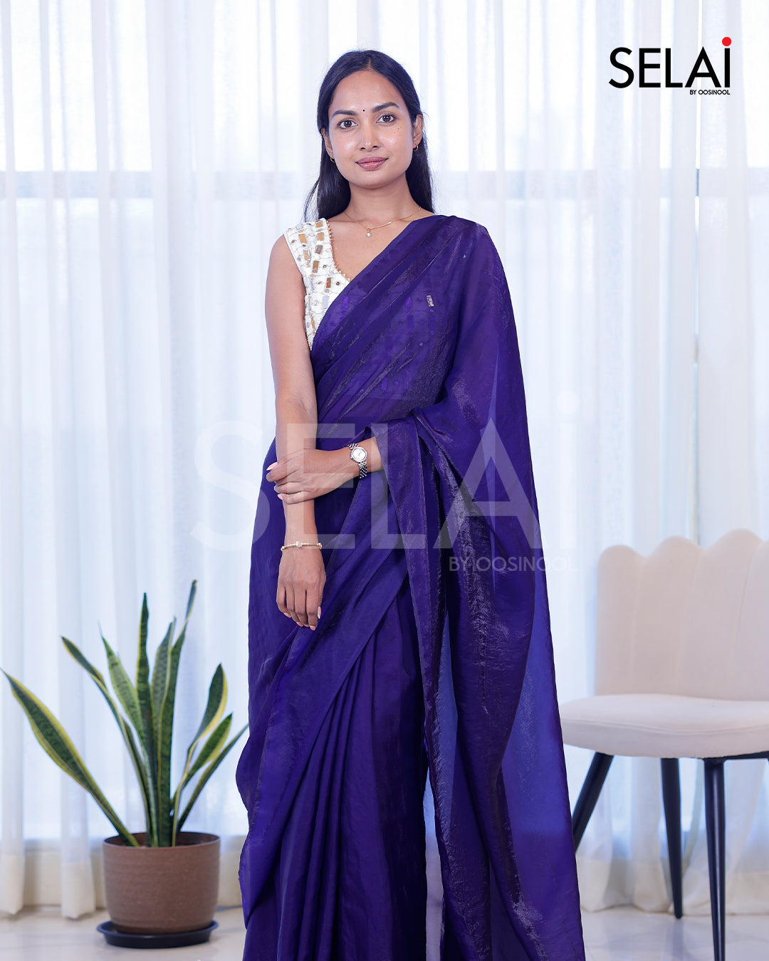 Glass Organza (Indigo)