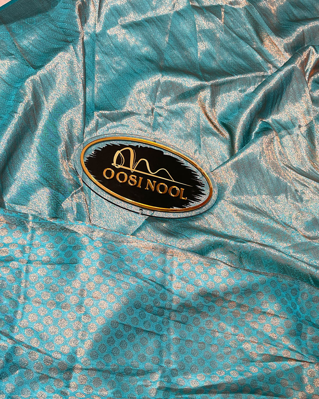 Semi Silk Saree (Turquoise Blue)