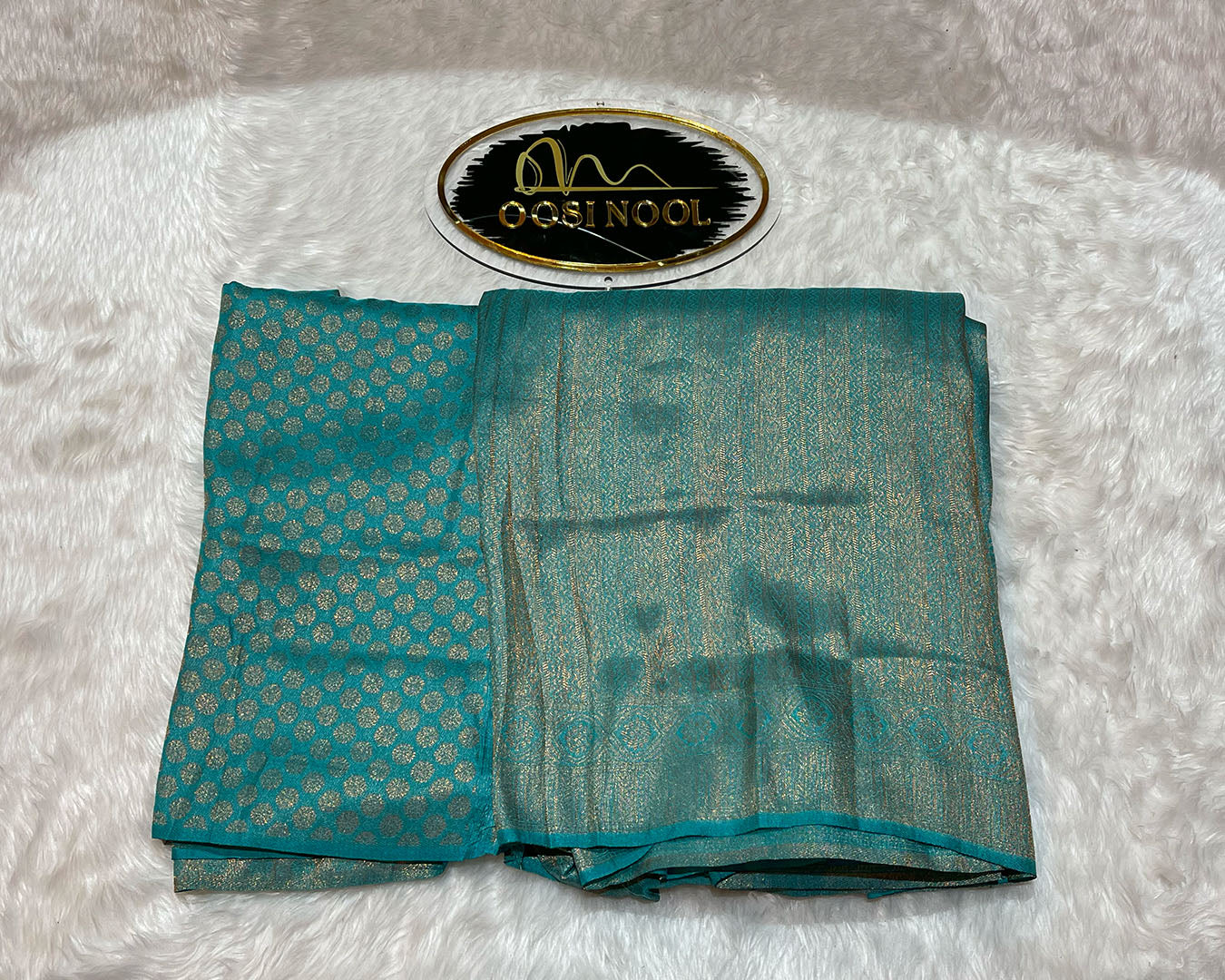 Semi Silk Saree (Turquoise Blue)