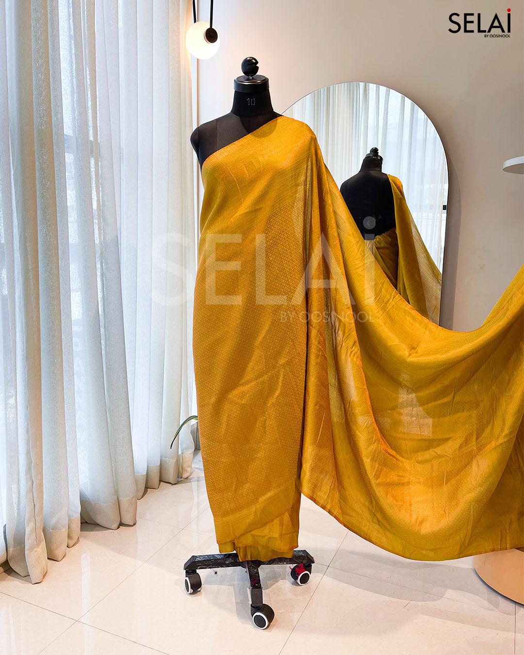 Semi Silk Saree (Lemon Green)