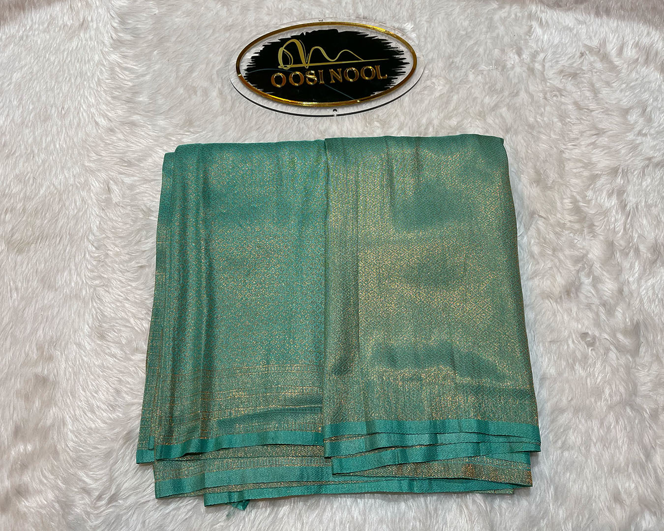 Semi Silk Saree (Mint Green)