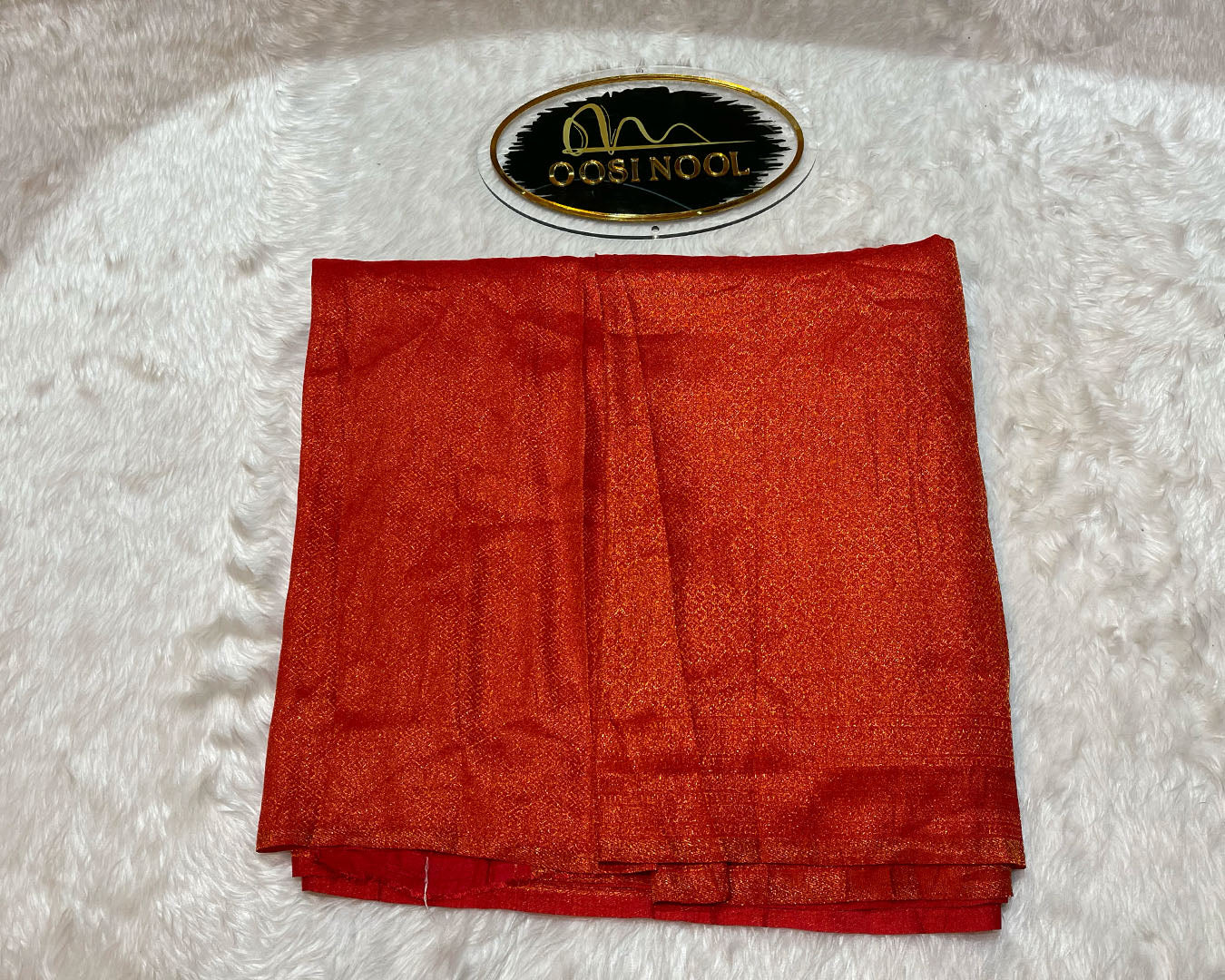 Semi Silk Saree (Orange)