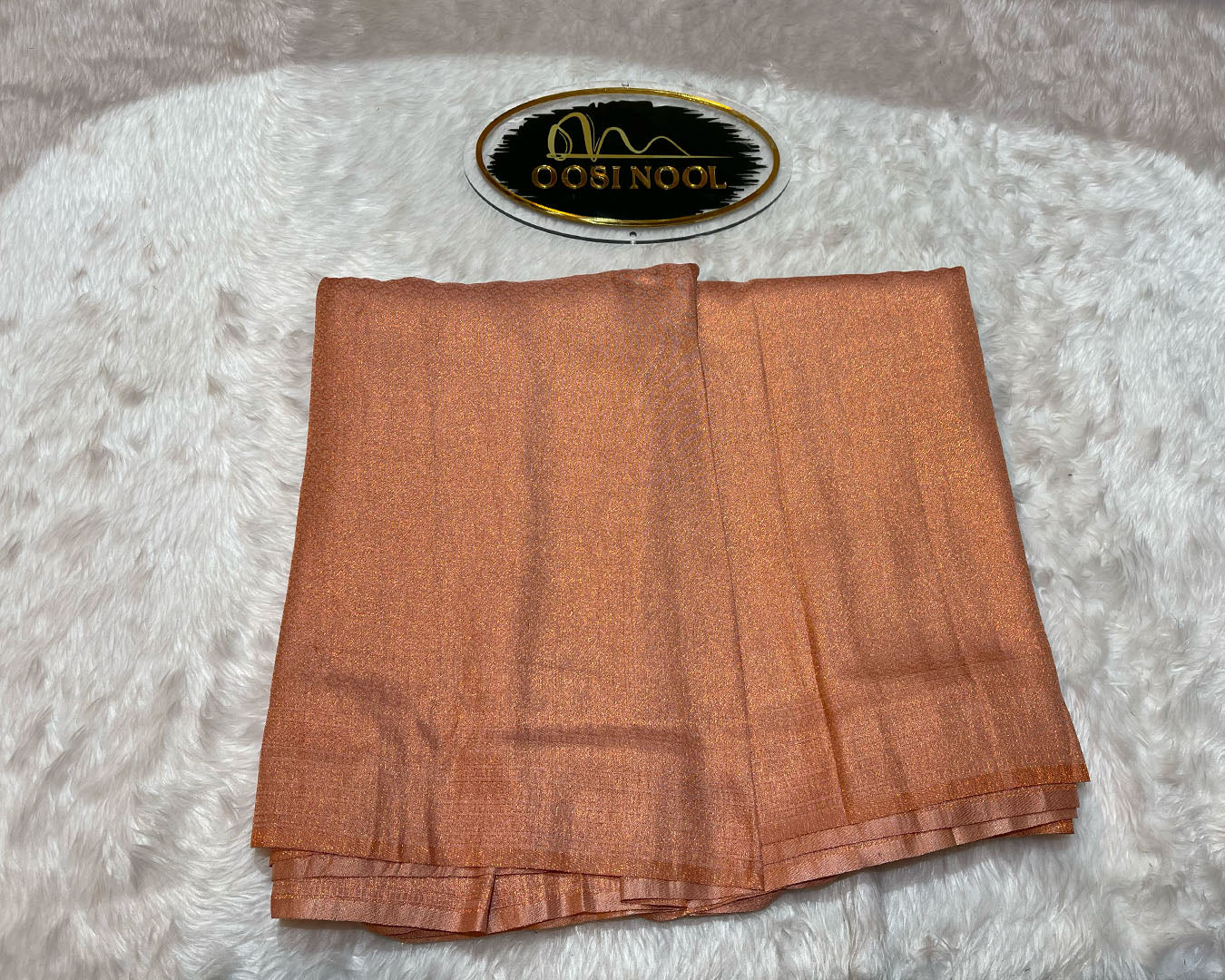 Semi Silk Saree (Light Peach)