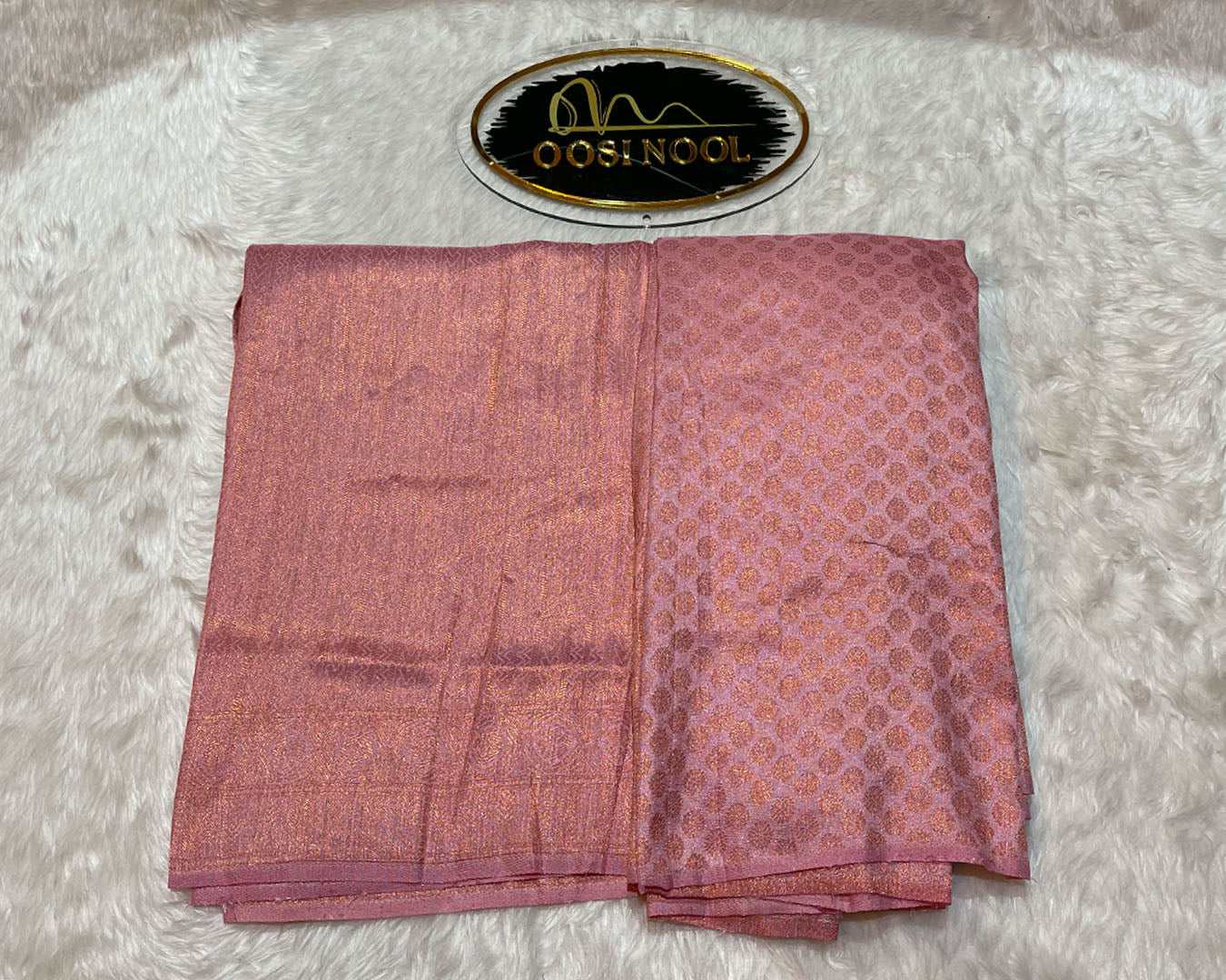 Semi Silk Saree (Baby Pink)