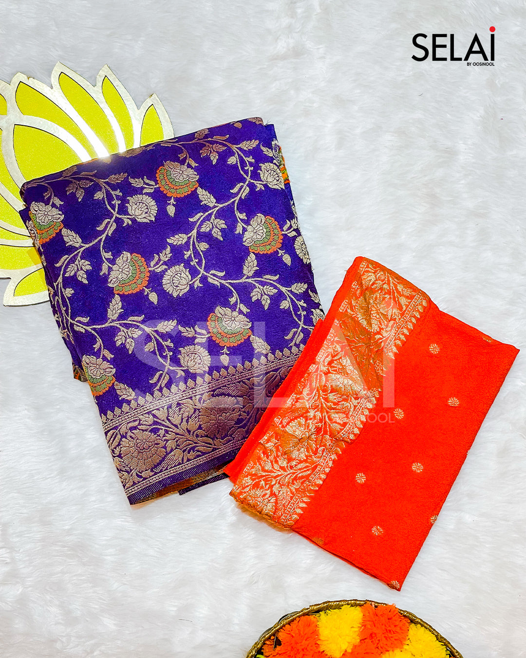 Banarasi Semi Silk (Purple)