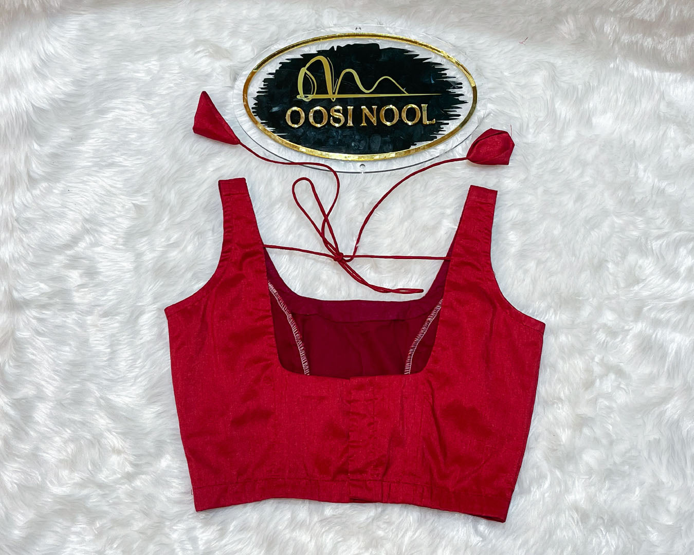 Red Sleeveless Silk Cotton (Princess Cut)