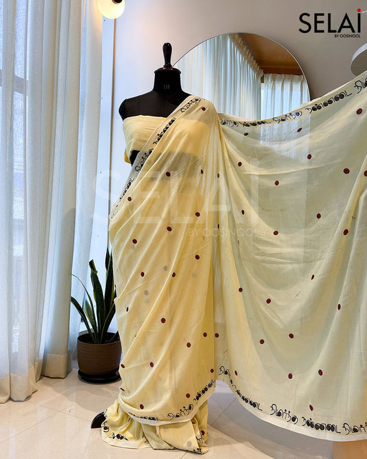 Nimirndha Nannadai Khadi Cotton Saree (Lime Yellow)