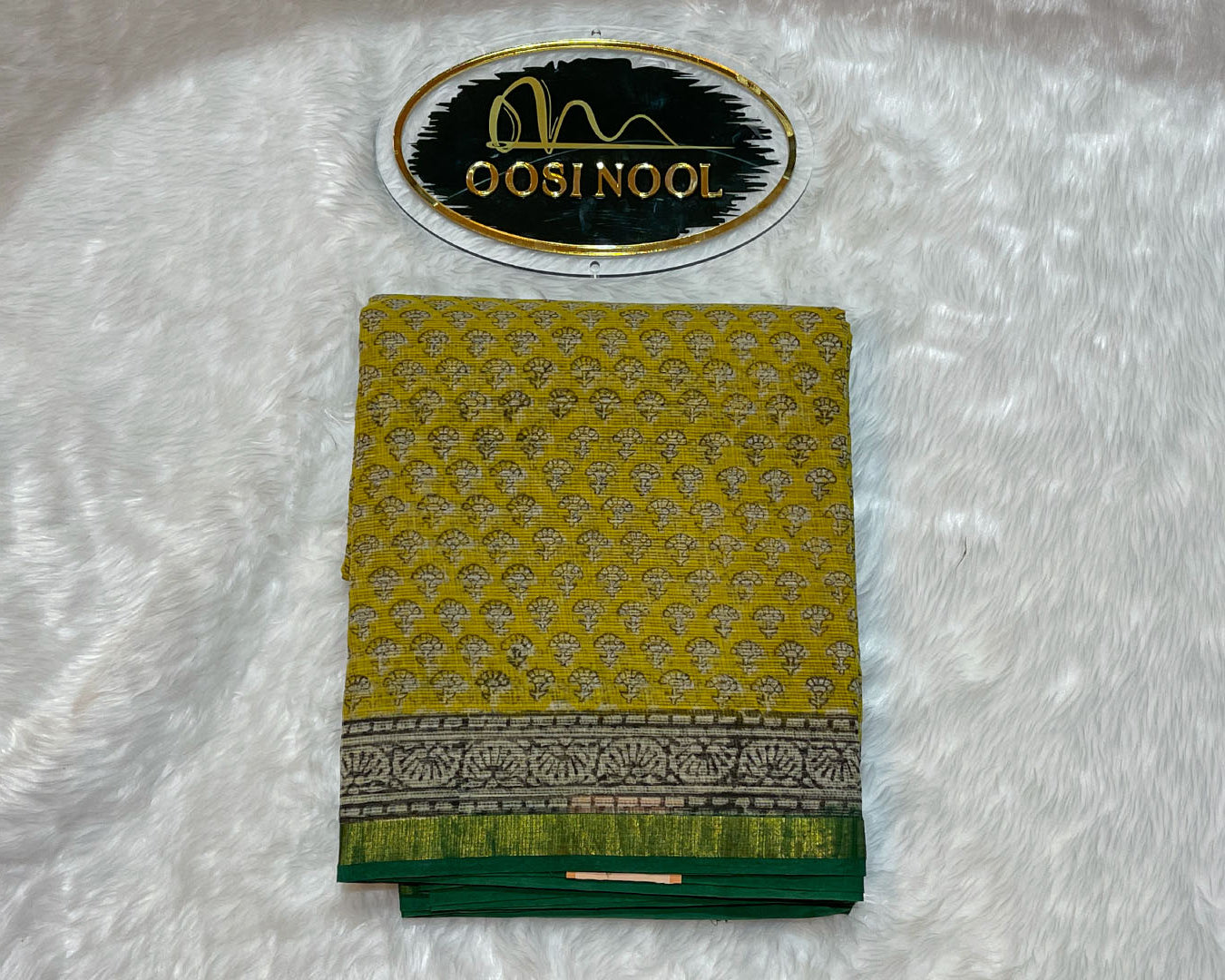 Kota Cotton Saree (Yellow)