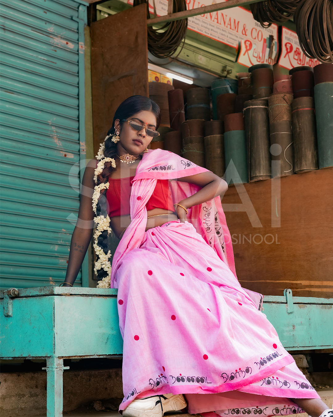 Nimirndha Nannadai Khadi Cotton Saree (Light Pink)