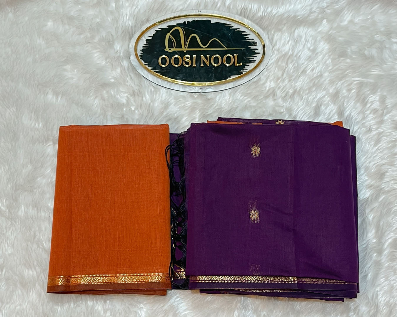 Mangalagiri Cotton Saree (Wine with Orange)