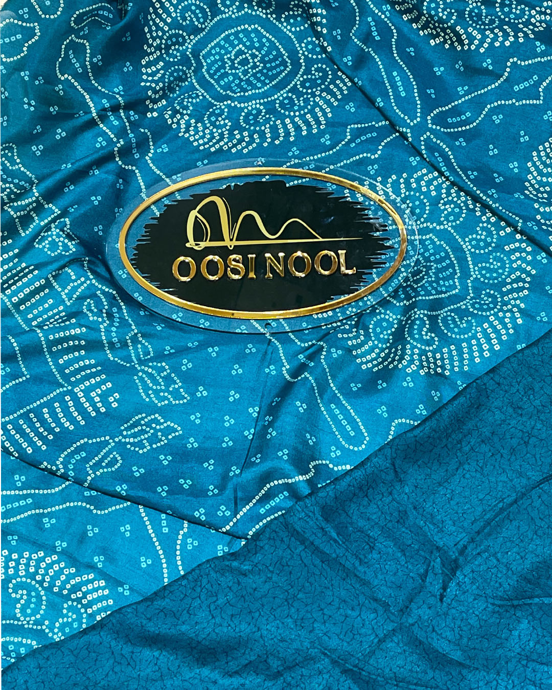 Bandhani Print Georgette Saree (Blue)
