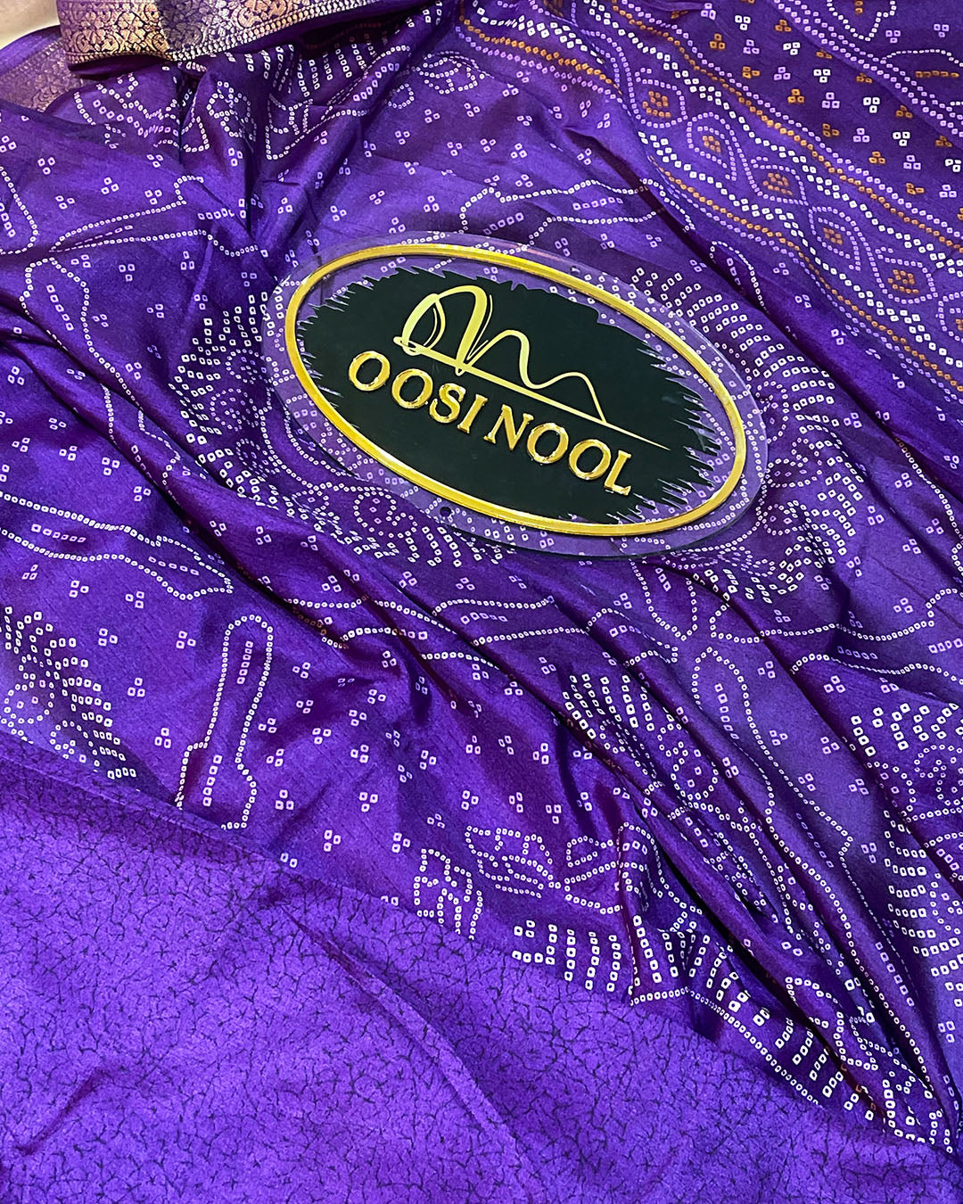 Bandhani Print Georgette Saree (Voilet)