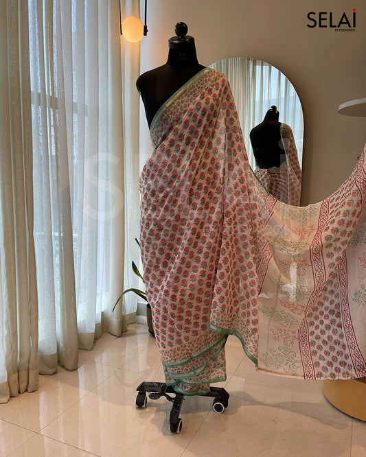 Mageshwari Silk  Saree (Off White)