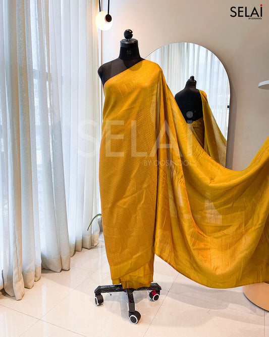 Semi Silk Saree (Lemon Green)
